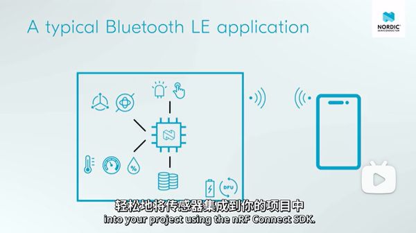 在这个视频中，我们将向你展示如何使用nRF Connect SDK轻松地将传感器集成到你的项目中。