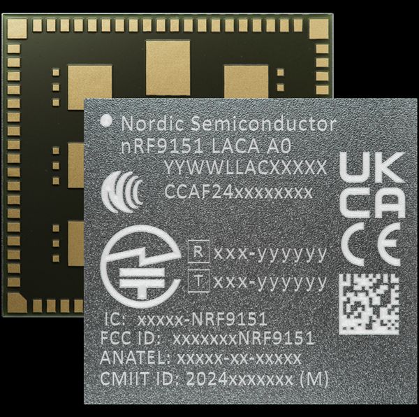 nRF9151 为先进蜂窝物联网和 DECT NR+ 应用提供增强的电源选项和更小的占板面积